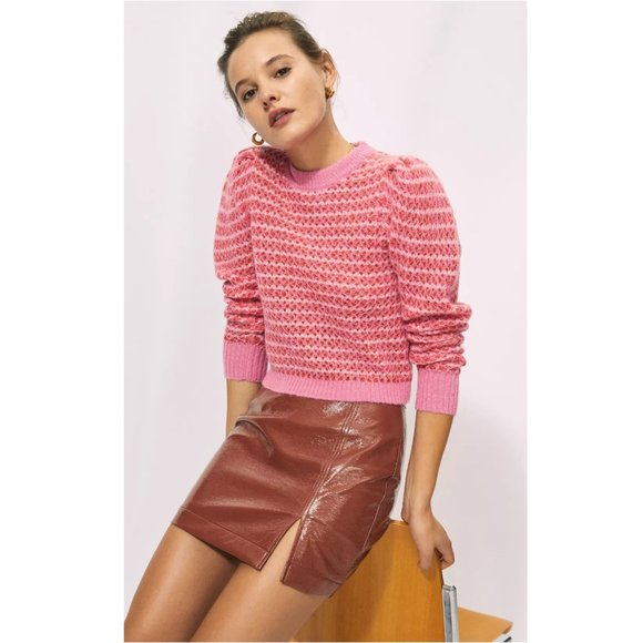 Aritzia Sweaters - Aritzia Wilfred Nessa Sweater Bright Fuschia Pink Mix